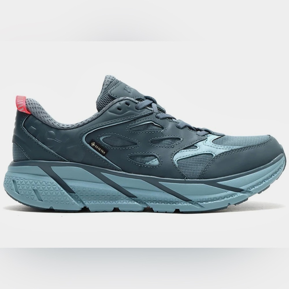 NWT Hoka Clifton Leather Gore-Tex Waterproof Unisex Goblin Stone Blue GBSB shoes